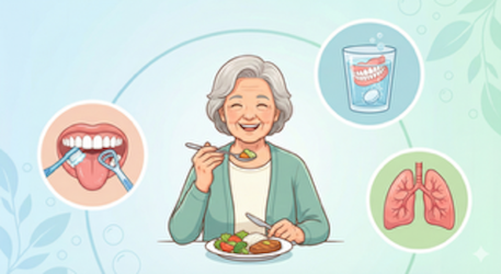高齢者の「誤嚥性肺炎」とお口のケアの関係
